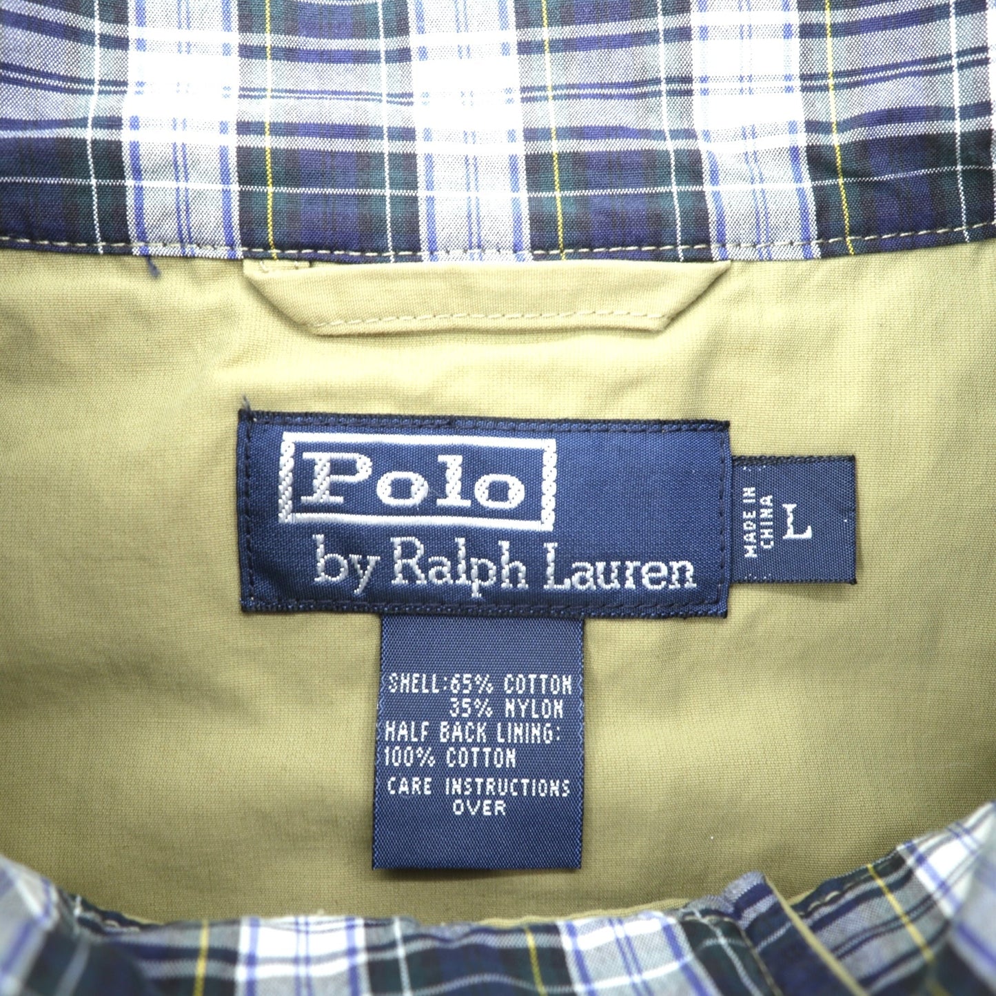 Polo Ralph Lauren 90年代 ハーフコート ハンティングジャケット L ベージュ ダブルジップ
