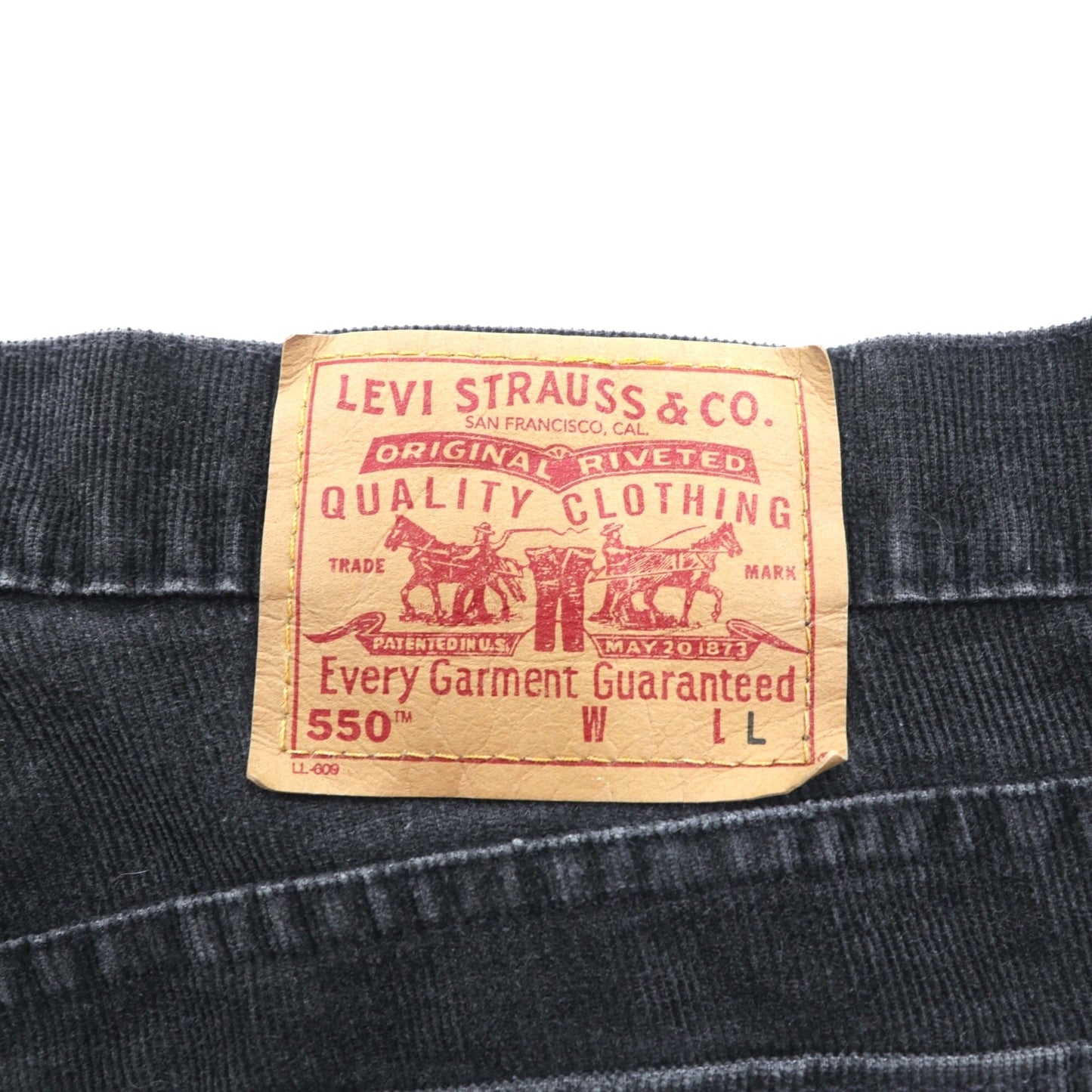 Levi's 90年代 USA製 550 リラックスフィット テーパード コーデュロイ チノパンツ L ブラック ストレッチ RELAXED FIT TAPERED LEG