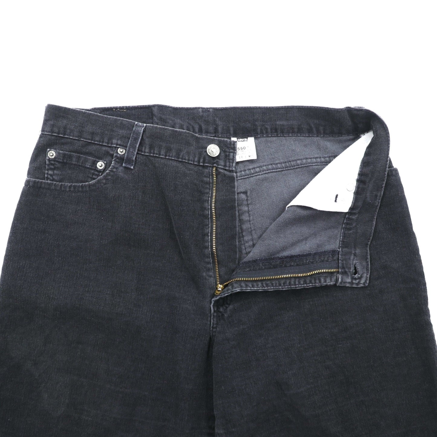 Levi's 90年代 USA製 550 リラックスフィット テーパード コーデュロイ チノパンツ L ブラック ストレッチ RELAXED FIT TAPERED LEG