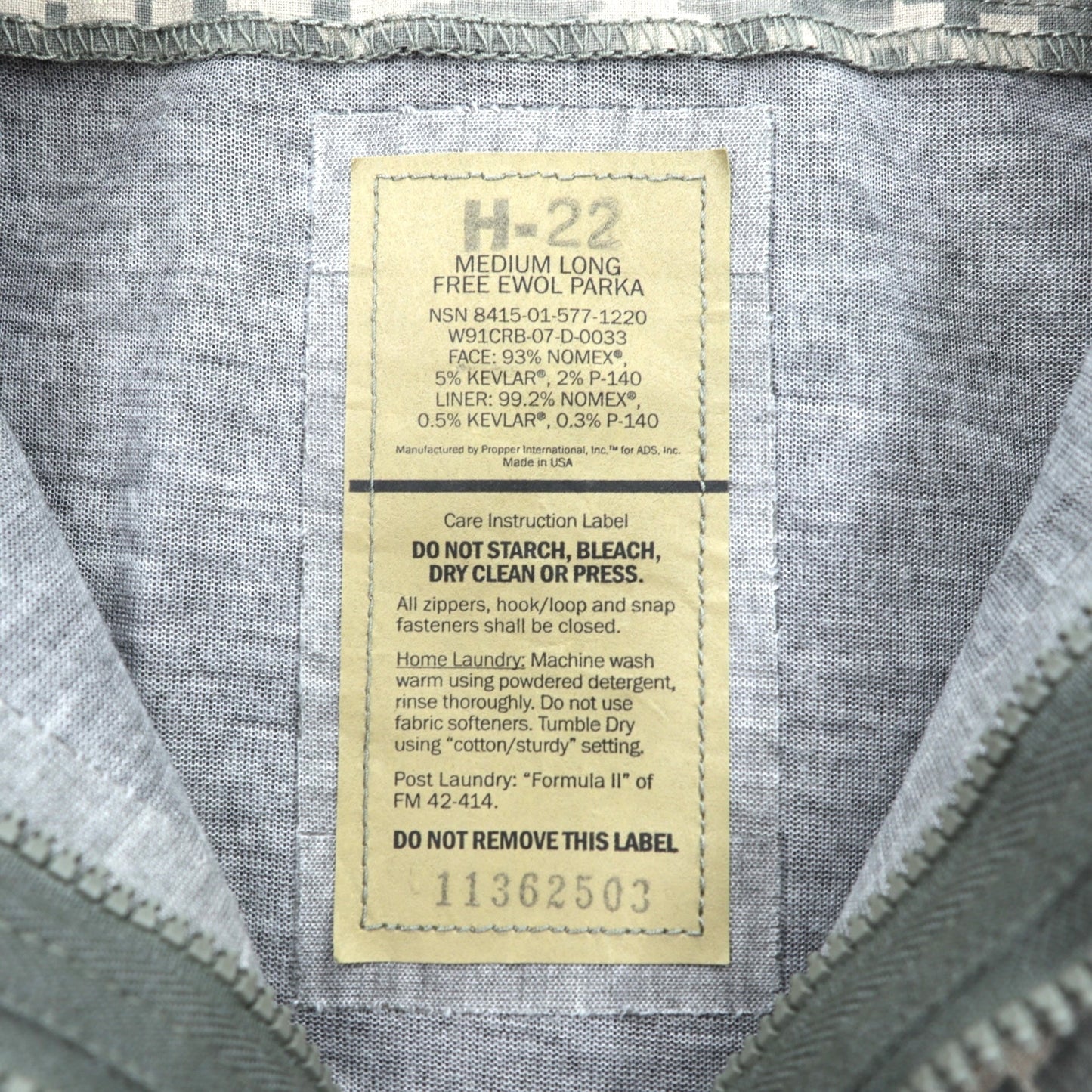 Vintage US ARMY FREE EWOL パーカー L ACU/UCP デジタルカモ ミリタリージャケット GORE-TEX ゴアテックス 防水 アラミド 難燃 PROPPER INTERNATIONAL INC 8415-01-577-1220