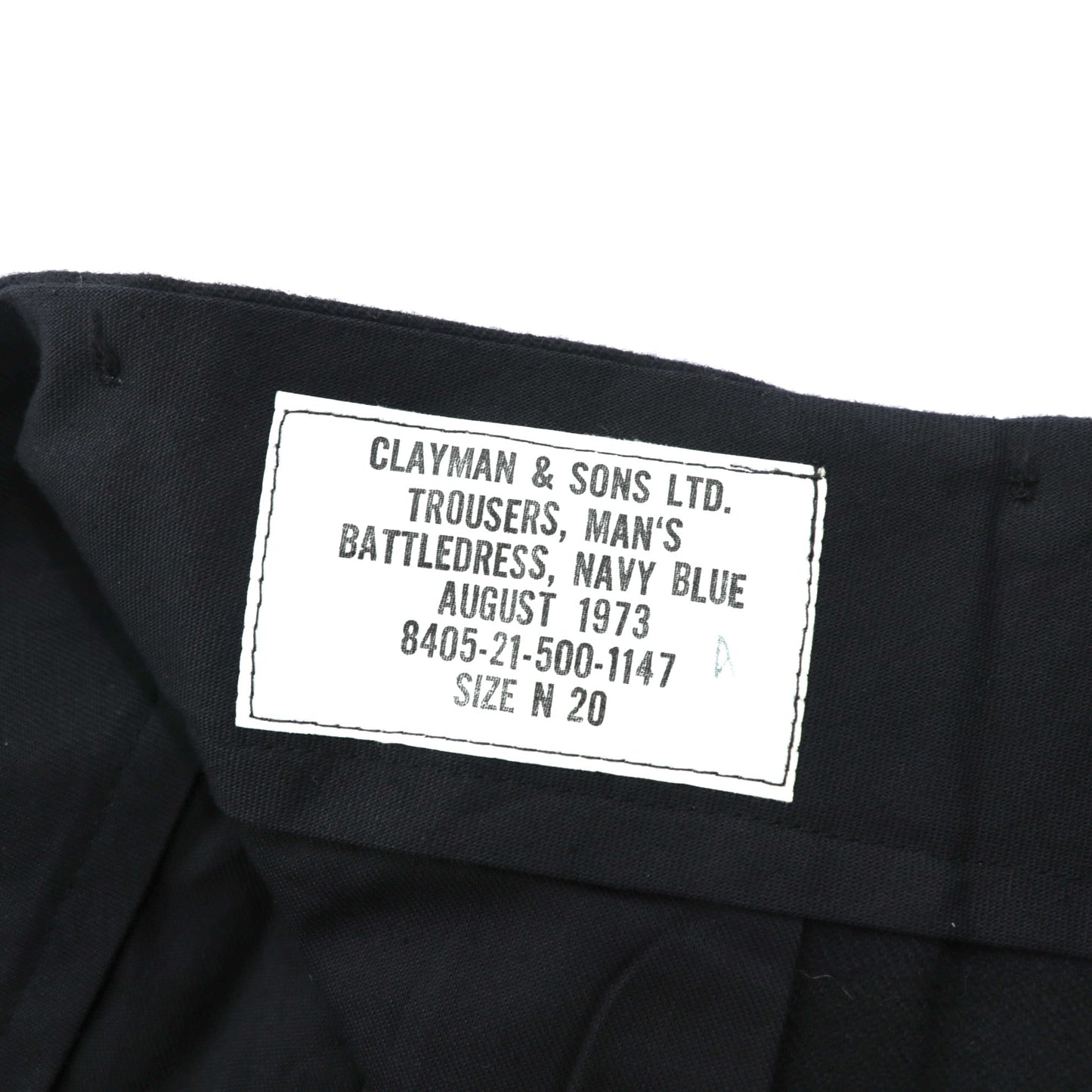 70s Vintage Military Battle Dress Trousers カナダ軍 BDU トラウザーズ パンツ L ブラック ウール 8405-21-500-1147 CLAYMAN & SONS LTD. 1973年製 70年代 カナダ製