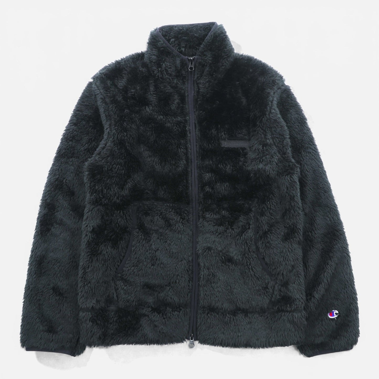 Champion シェルパ  フリースジャケット M ブラック スタンドカラー Sonny Label 別注 C8-U613