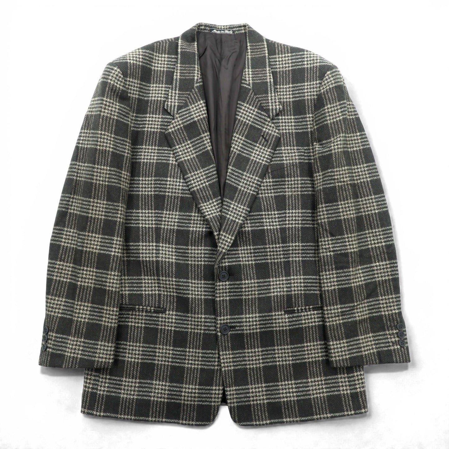 GIORGIO ARMANI イタリア製 LE COLLEZIONI ツイード 2B テーラードジャケット ブレザー L ブラウン ウール チェック BLOOMINGDALE'S