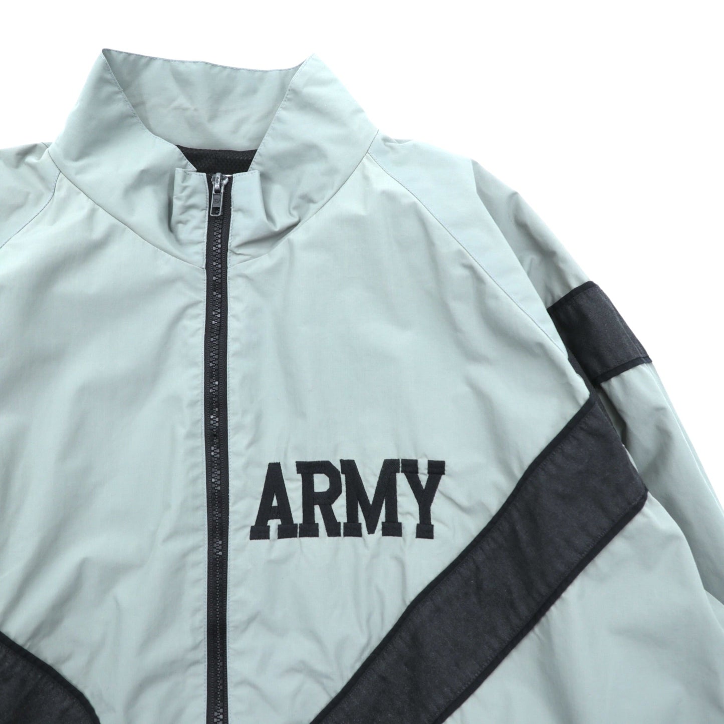 Vintage US ARMY IPFU Jacket 00年代 米軍 トレーニングジャケット トラックジャケット ジャージ L グレー ナイロン ミリタリー