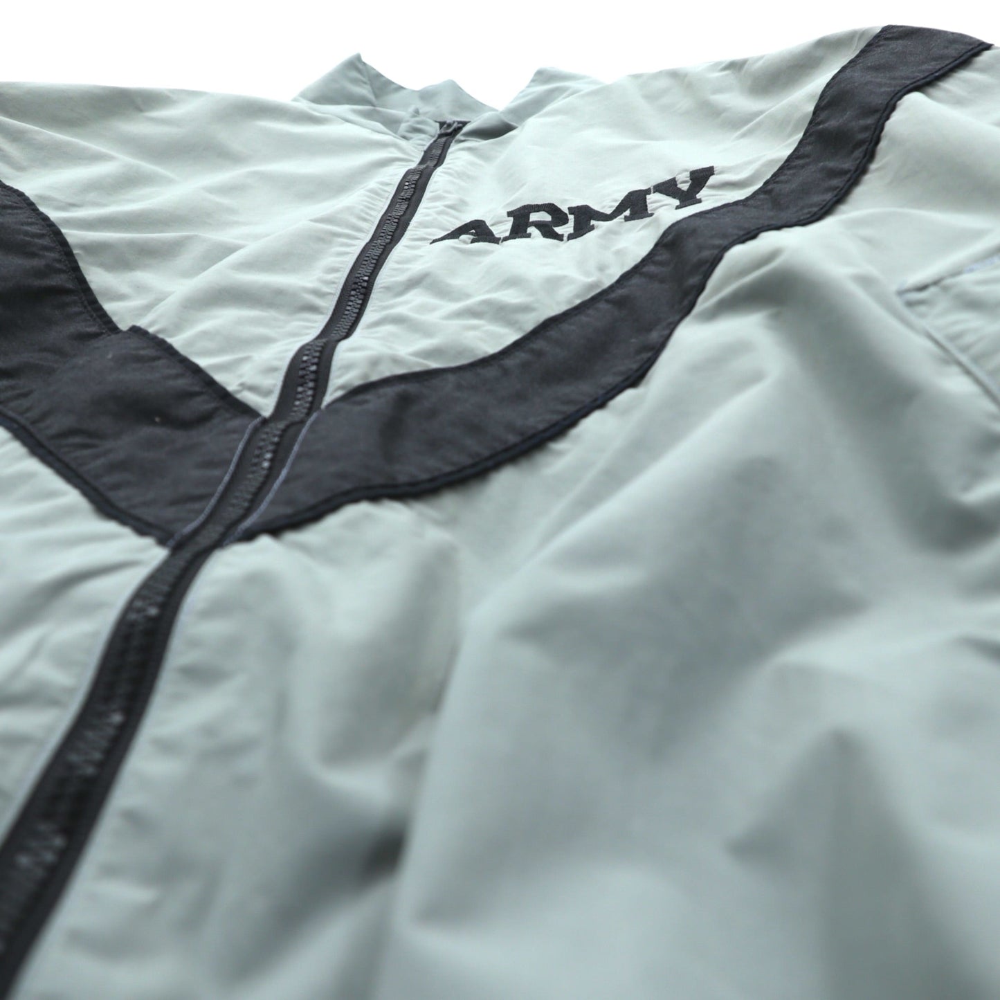 Vintage US ARMY IPFU Jacket 00年代 米軍 トレーニングジャケット トラックジャケット ジャージ L グレー ナイロン ミリタリー