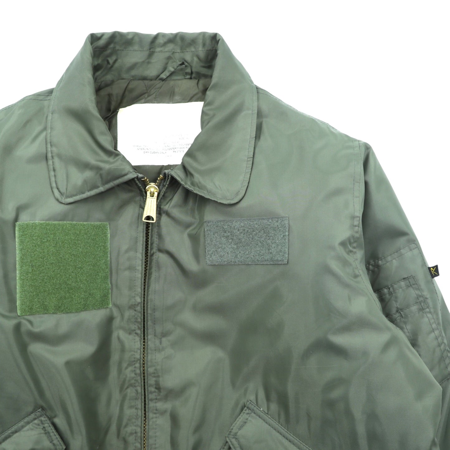US AIR FORCE 米軍 CWU-45P 短丈 フライトジャケット XL カーキ 中綿 ナイロン 00-0423-41 ROTHCO