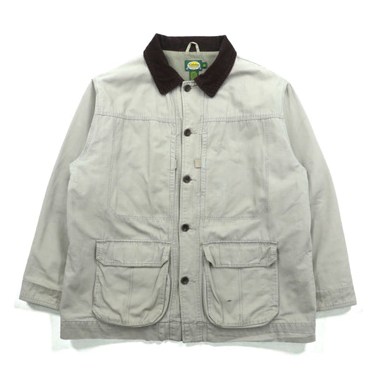 Cabela's 90年代 ワークジャケット フィールドジャケット XL ベージュ コットン 襟コーデュロイ