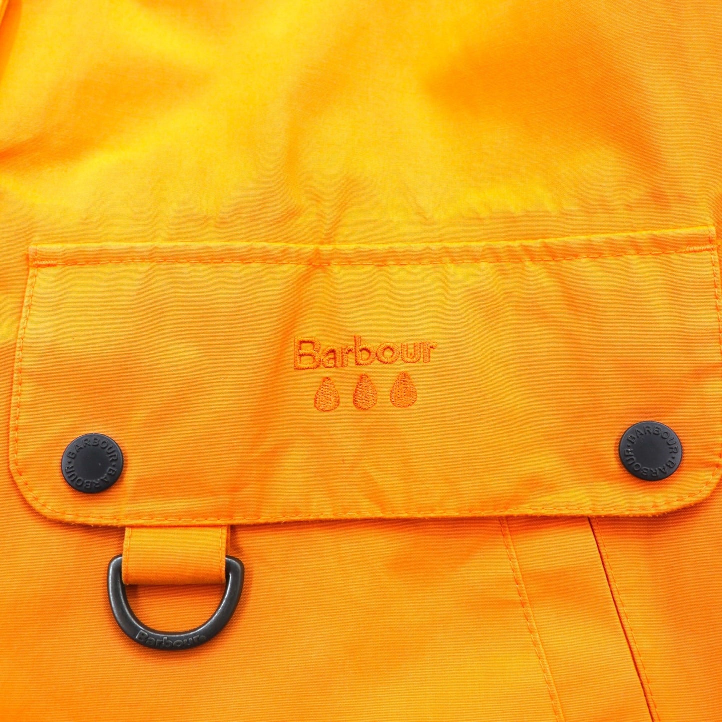 Barbour フード着脱式 ナイロンジャケット マウンテンパーカー M オレンジ 防水 トラモンタン TRAMONTANE JACKET WEATHER COMFORT LWB0529OR53