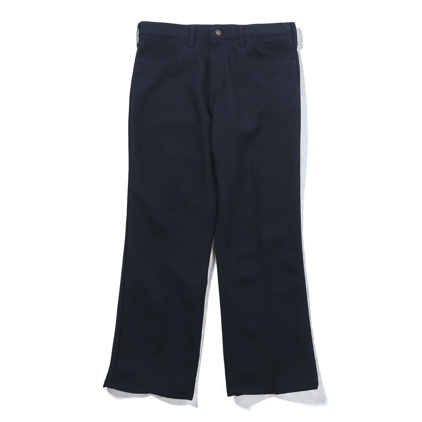 Wrangler 90年代 USA製 ランチャー ドレス ジーンズ センタープレス スラックス パンツ L ネイビー フレア ブーツカット