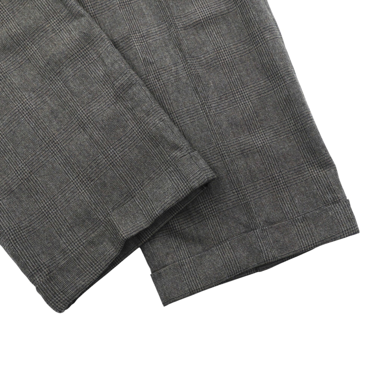 Brooks Brothers カナダ製 グレンチェック ワイド スラックス パンツ XL グレー ウール ダブルカフス