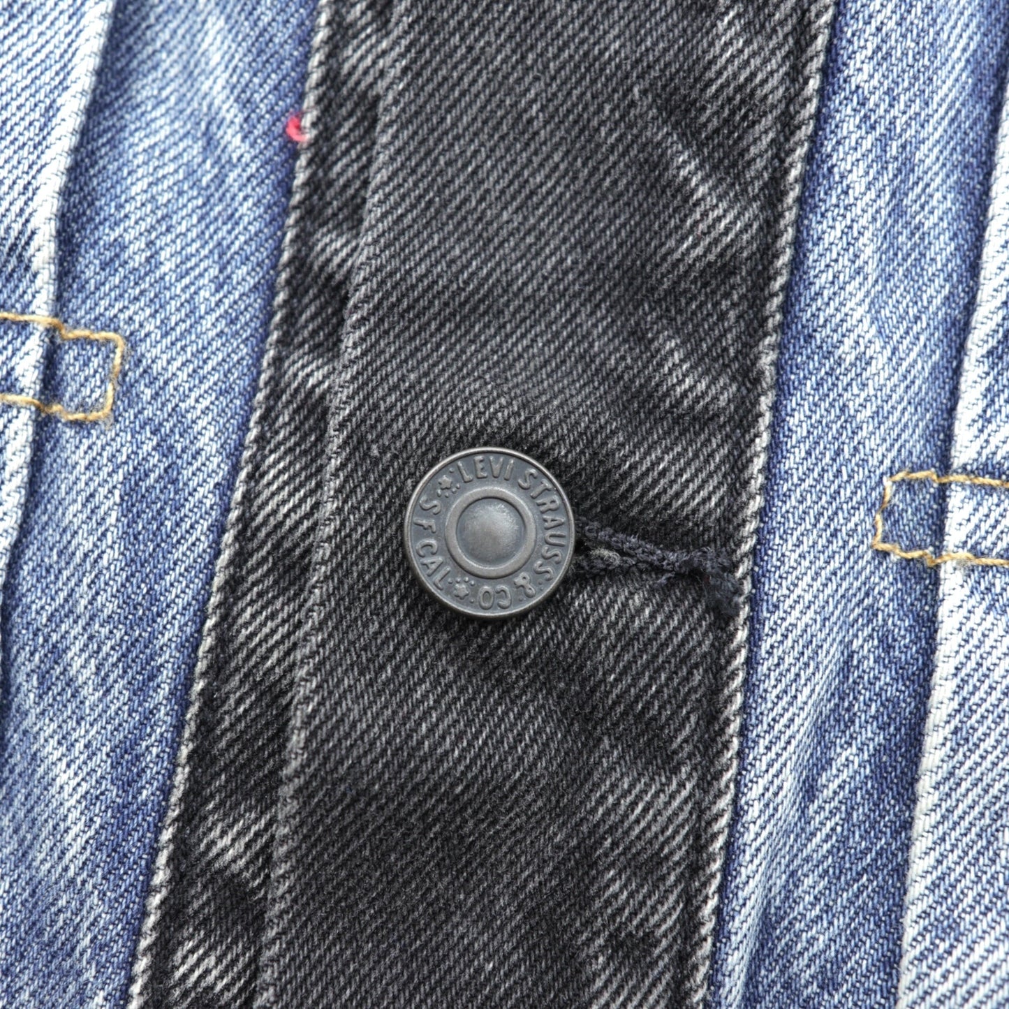 Levi's PREMIUM 2ndタイプ ハイブリッド トラッカージャケット ビッグE デニムジャケット M プリーツ 再構築 バッファローチェック フランネル TYPE II HYBRID 77382-0000
