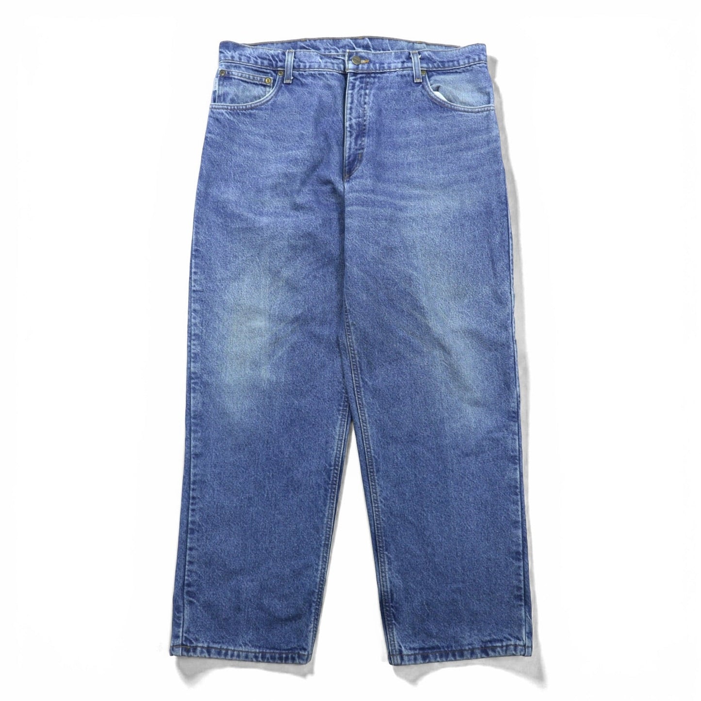 carhartt 90年代 リラックスフィット ネルライナー  デニムパンツ ジーンズ XL インディゴ 裏地チェック ライトウォッシュ