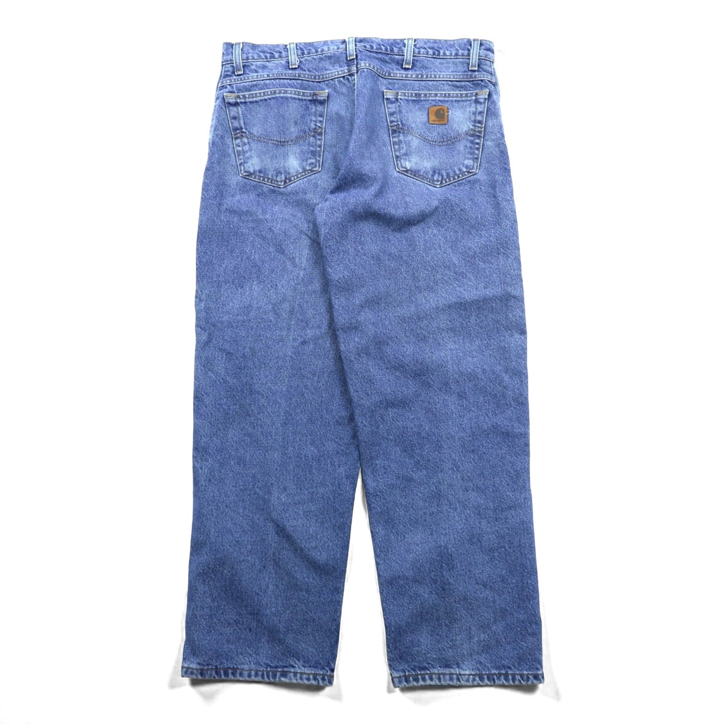 carhartt 90年代 リラックスフィット ネルライナー  デニムパンツ ジーンズ XL インディゴ 裏地チェック ライトウォッシュ