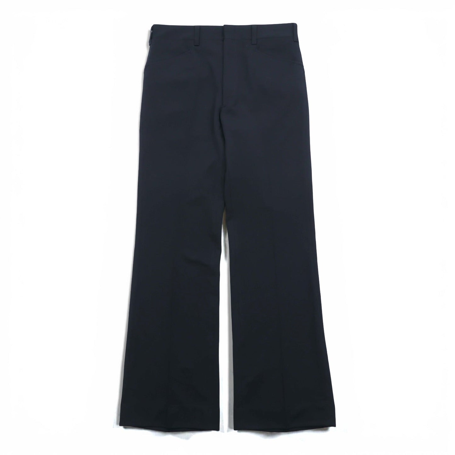 HAGGAR 70年代 USA製 ヴィンテージ フレア スラックス パンツ M ネイビー SCOVILLジップ デッドストック ブーツカット スタプレ 未使用品