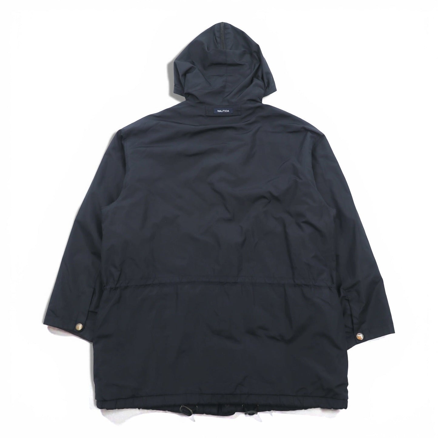 NAUTICA 90年代 N-3B Thermolite ACTIVE 中綿 フライトジャケット M ブラック ナイロン ドローコード ラビットパーカー