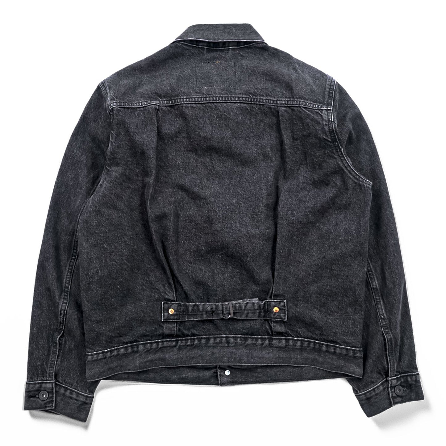 Levi's 大戦モデル 1st タイプ ビッグE デニム トラッカージャケット Gジャン S ブラック TYPE 1 短丈 ビッグサイズ シンチバック ダブルプリーツ PREMIUM A3174-0000