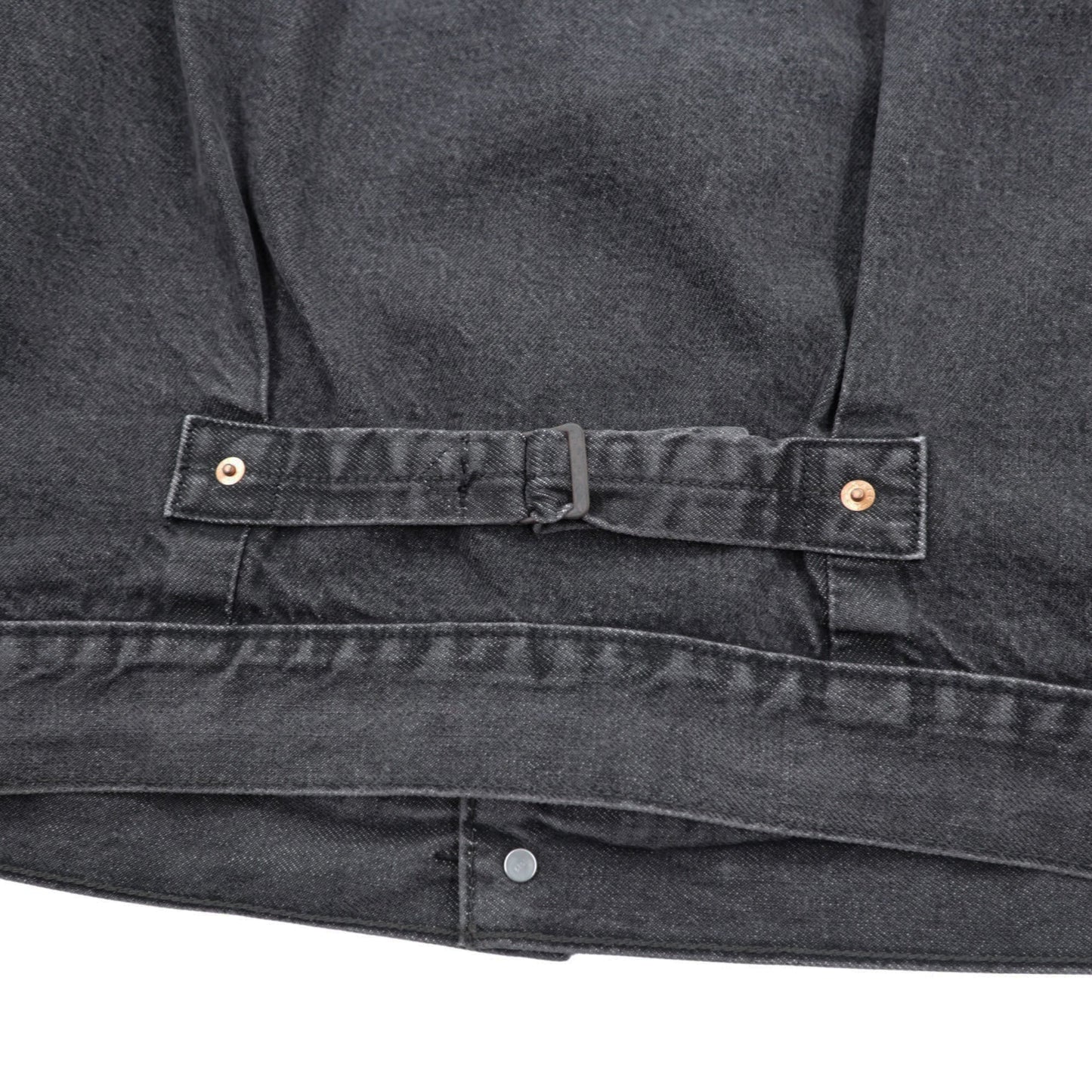 Levi's 大戦モデル 1st タイプ ビッグE デニム トラッカージャケット Gジャン S ブラック TYPE 1 短丈 ビッグサイズ シンチバック ダブルプリーツ PREMIUM A3174-0000