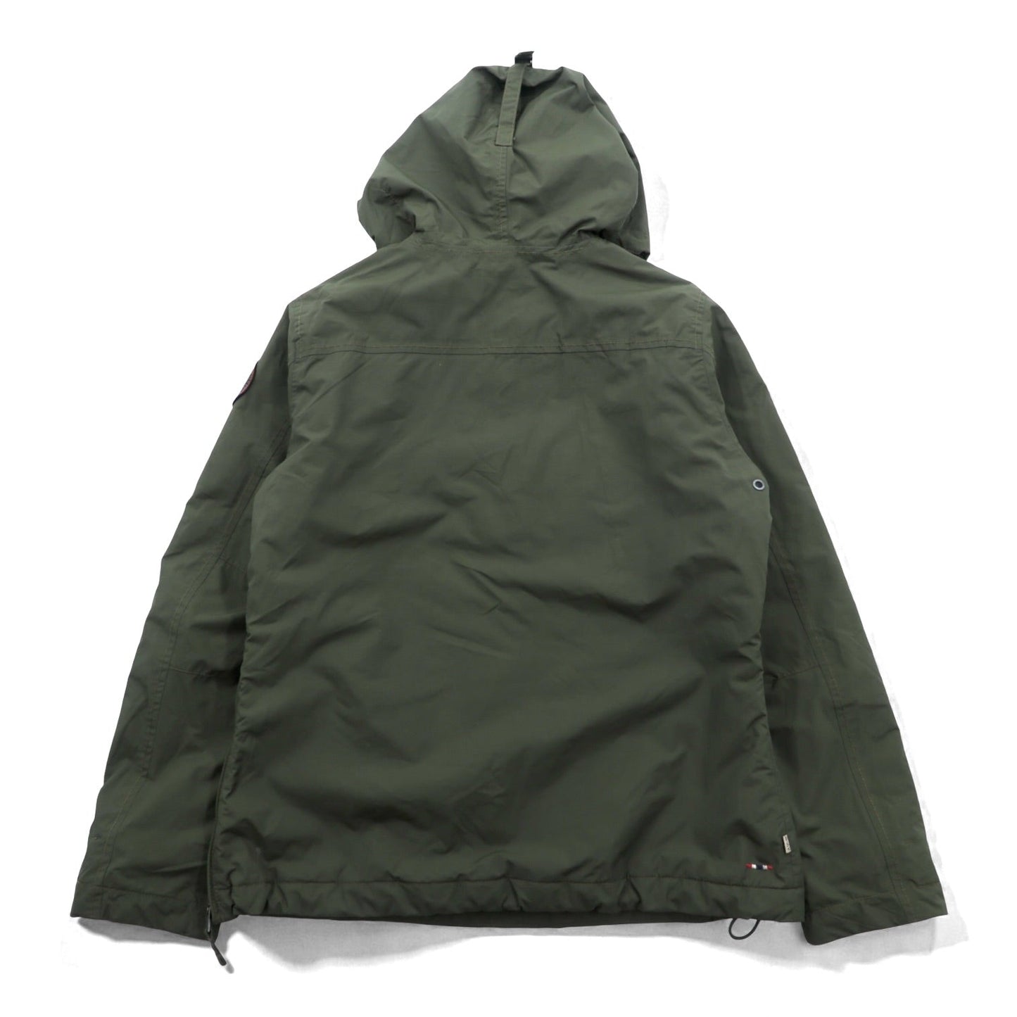 NAPAPIJRI ハーフジップ アノラックパーカー XL カーキ 中綿 ドローコード サイドジップ スリット Rainforest Jacket N0YGU0