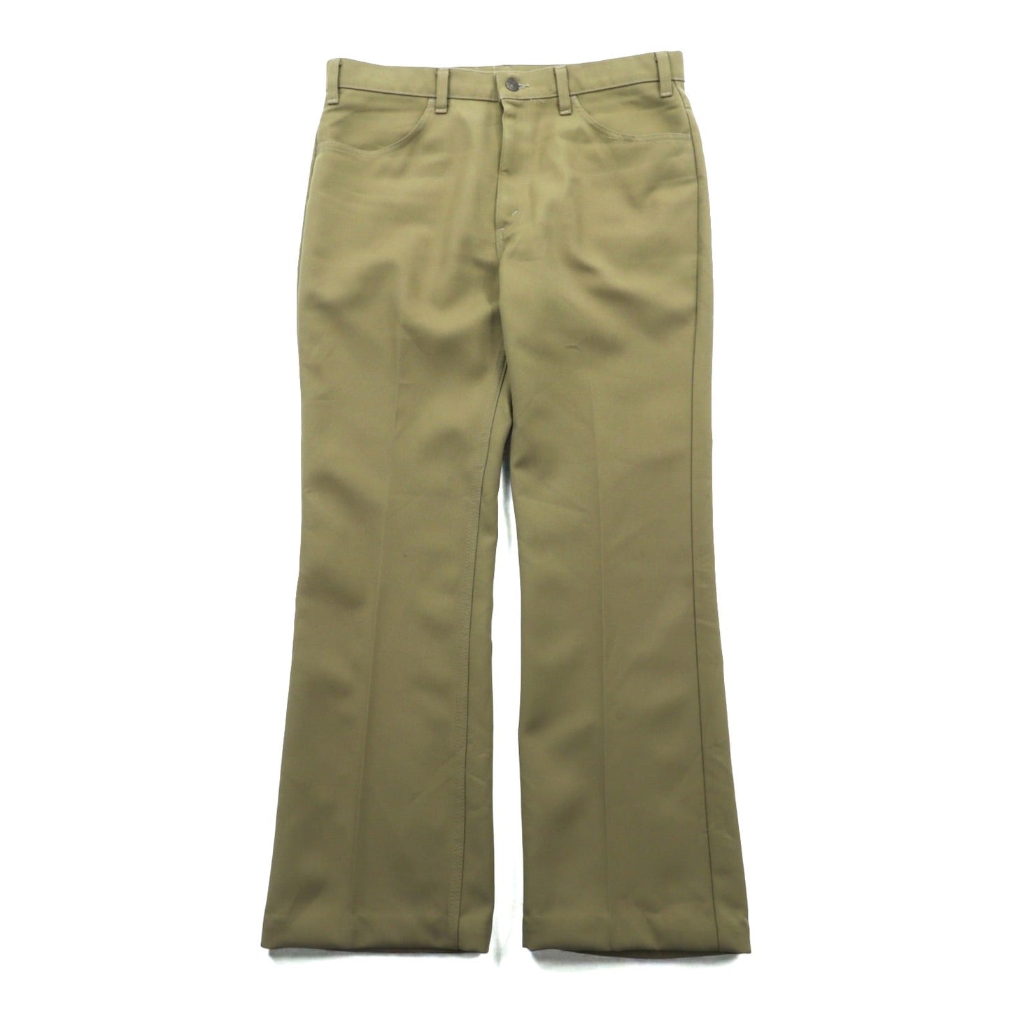 Levi's 80年代 USA製 ブーツカット フレア スラックス パンツ L ベージュ 42TALON 黒タブ スタプレ センタープレス 10517 6124