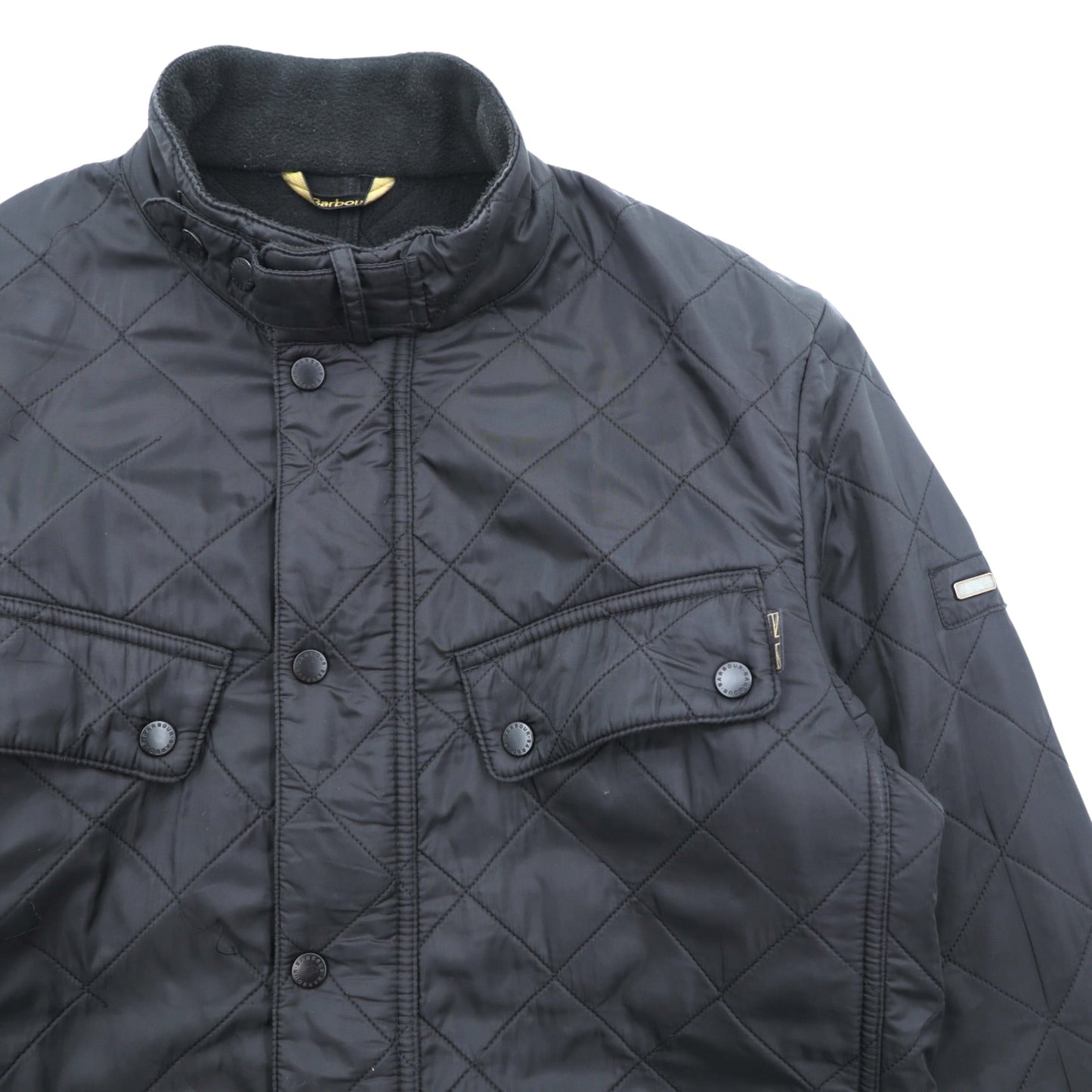 Barbour INTERNATIONAL インターナショナル モーターサイクルジャケット L ブラック キルティング ARIEL POLARQUILT MQU0365BK91