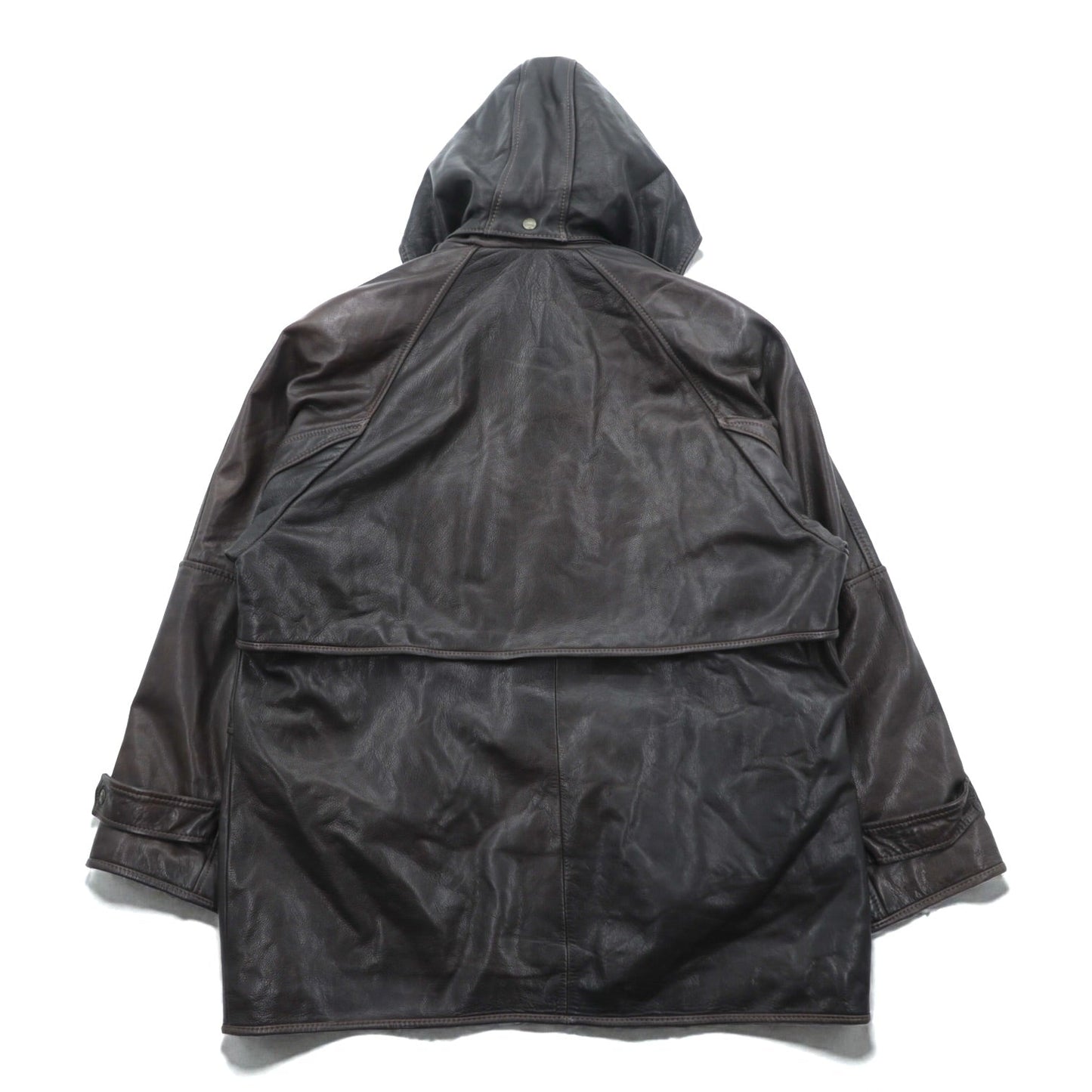 REDSKINS 90年代 ユーロヴィンテージ レザー ファイヤーマンジャケット カーコート XL B-32 ARMY & CIVIL レザー 本革