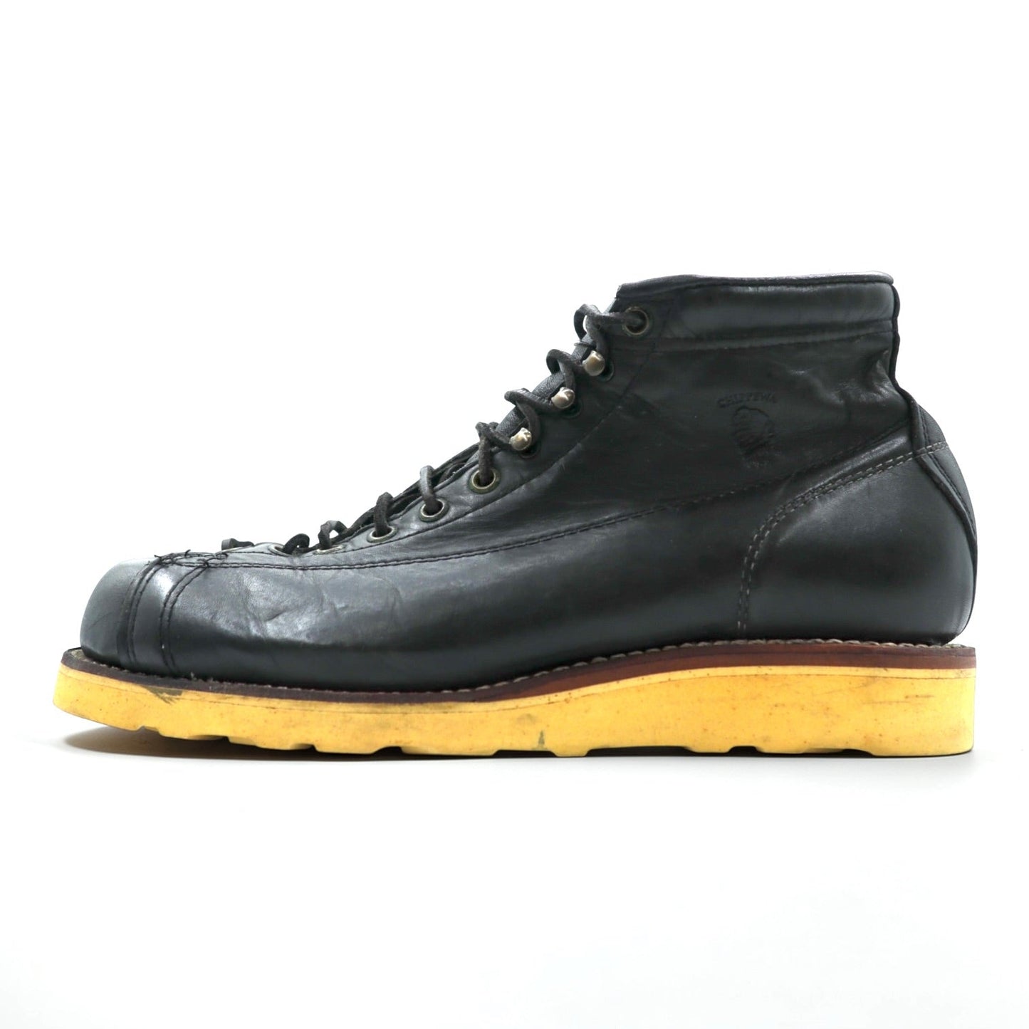 CHIPPEWA USA製 モンキーブーツ レースアップブーツ 27cm ブラック VIBRAM ビブラムソール 91003