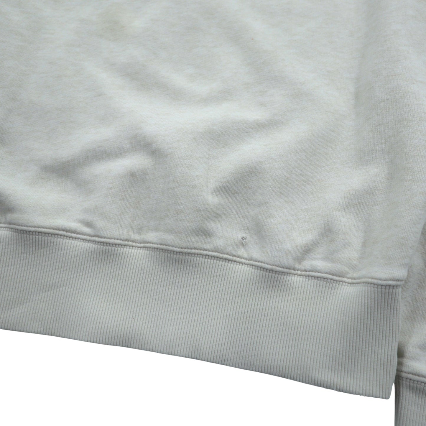 FRED PERRY 両V スウェット トレーナー S ホワイト ダメージ加工 ワンポイントロゴ M9315