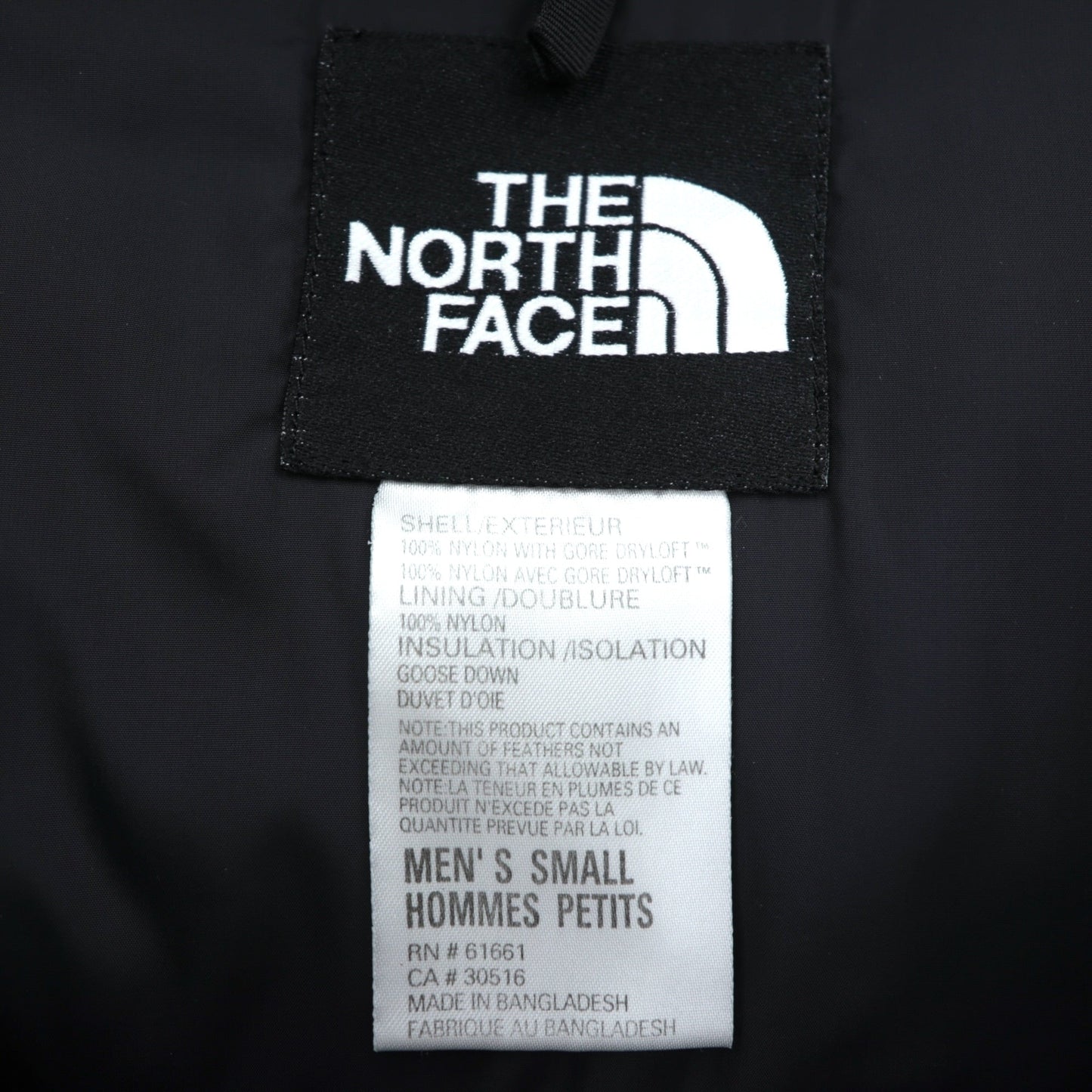 THE NORTH FACE 90年代 GORE DRYLOFT ヌプシ ダウンジャケット S ブラック ドローコード SUMMIT JACKET 700フィルパワー