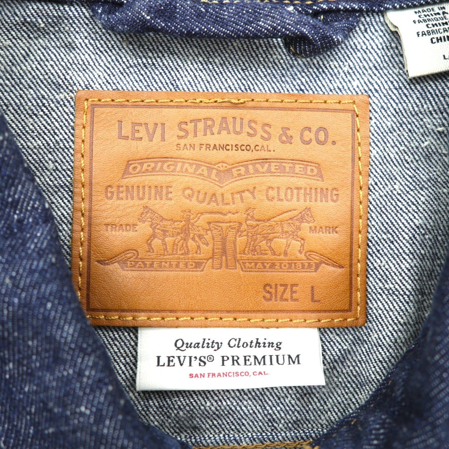 Levi's 大戦モデル 1st タイプ ビッグE デニムジャケット 赤耳 Gジャン L セルビッジ TYPEⅠ ダブルプリーツ シンチバック 濃紺 リジッド PREMIUM A3174-0002