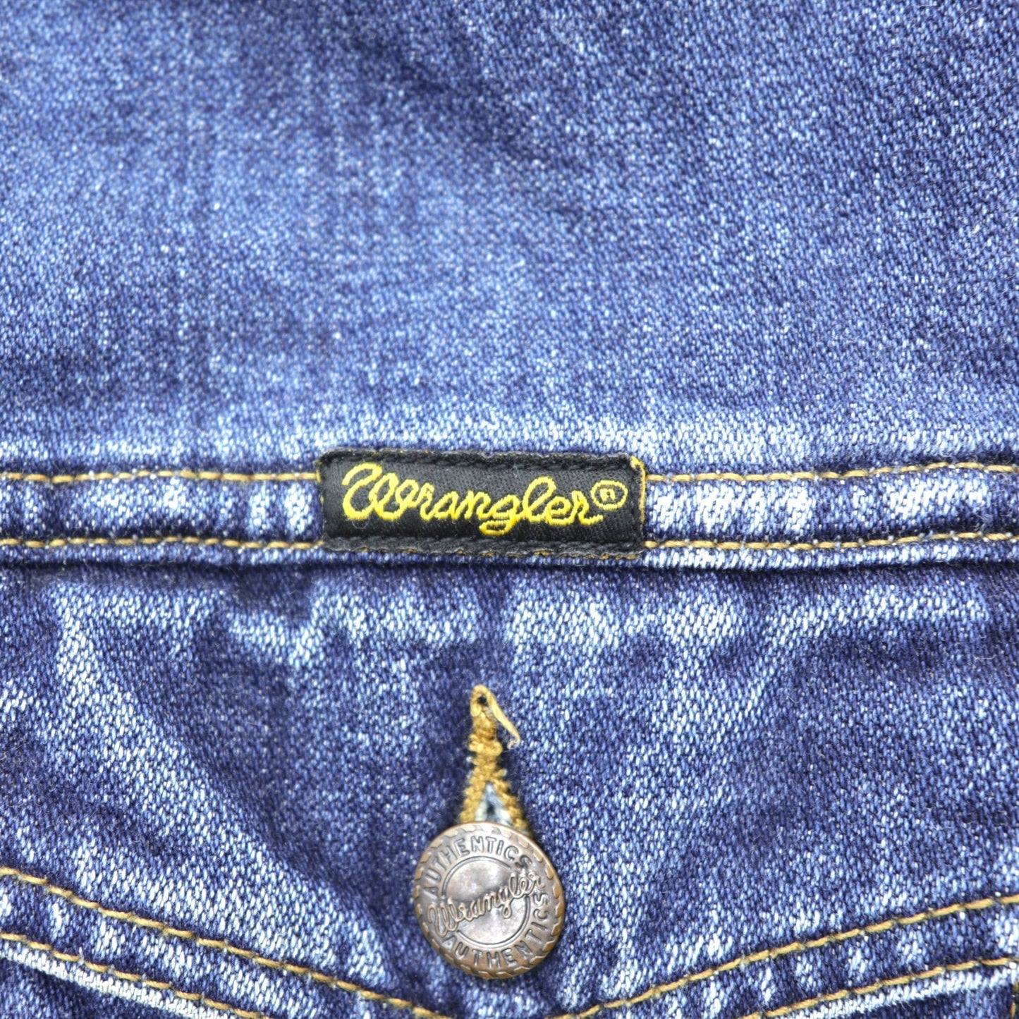 Wrangler 90年代 デニムジャケット Gジャン M インディゴ AUTHENTIC WESTERN 4ポケット