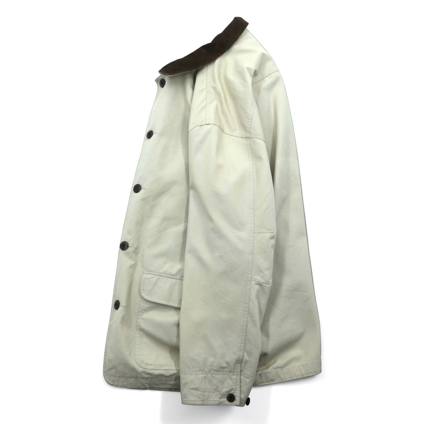 L.L.Bean フィールドコート ハンティングジャケット XL ナチュラル アイボリー WY16 襟コーデュロイ