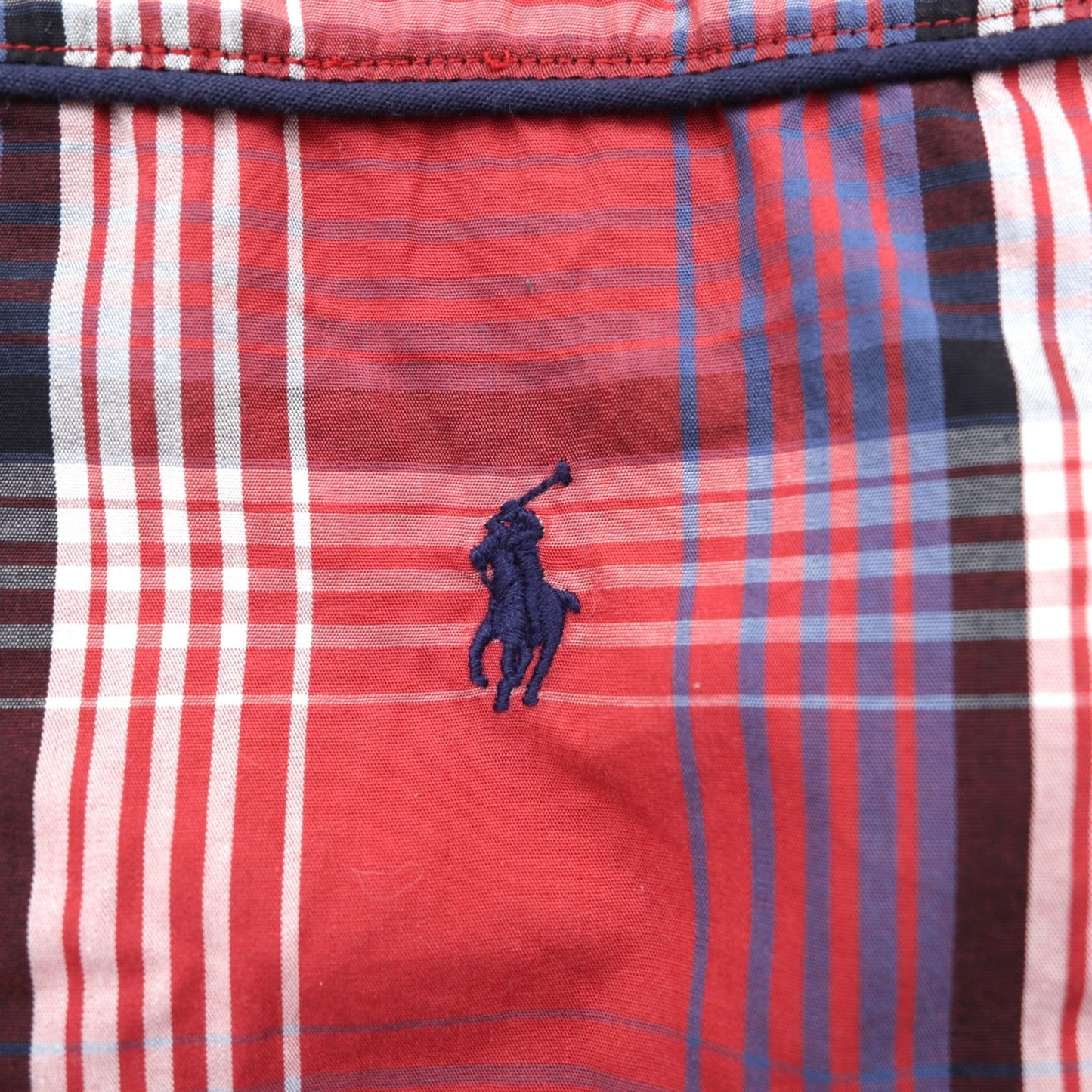 Polo Ralph Lauren パジャマシャツ L レッド チェック 胸ポケット スモールポニー刺繍