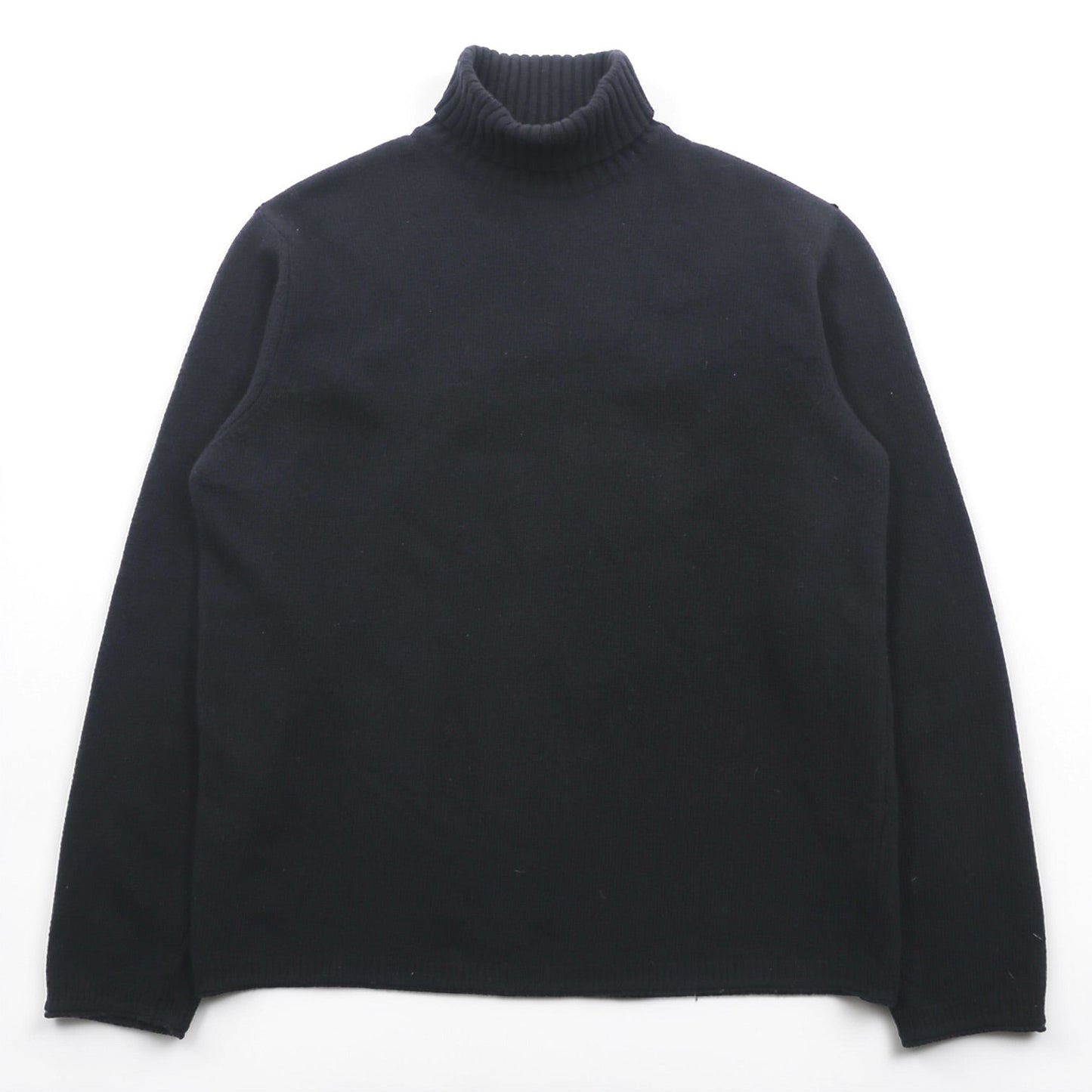 HUGO BOSS タートルネック ニット セーター XL ブラック 羊毛 ラムウール VIRGIN WOOL ハイネック