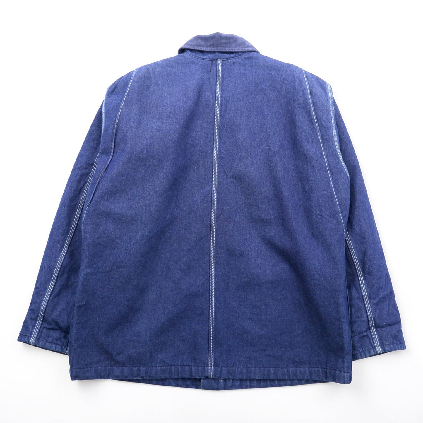 Dickies 90年代 デニム チョアコート カバーオール ワークジャケット L インディゴ 襟コーデュロイ 裏地ブランケット 3494NB