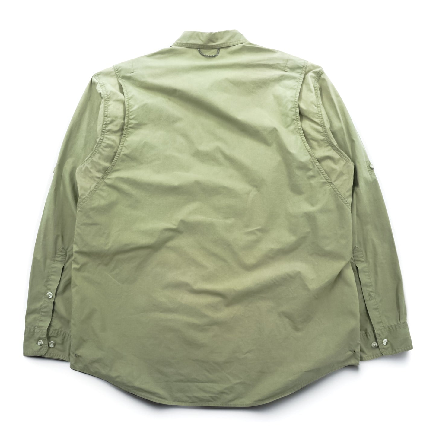 Columbia アウトドア 長袖 シャツ L カーキ フィッシング メッシュ ベンチレーション AM7617