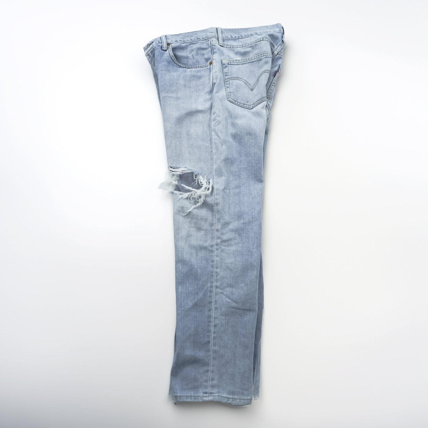 Levi's 533 ダメージ加工 クラッシュ デニムパンツ ジーンズ M インディゴ ボタン裏359 廃番 極東 フィリピン製