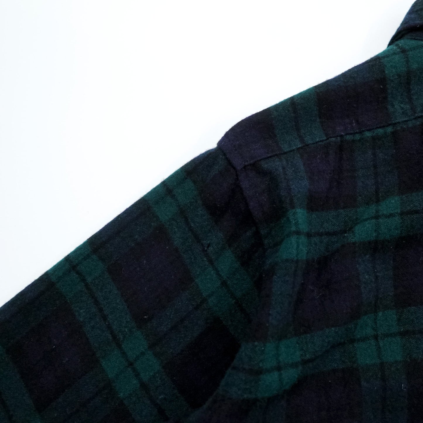 PENDLETON 70年代 USA製 ヴィンテージ ブラックウォッチ ウール フランネルシャツ M チェック ネイビー グリーン