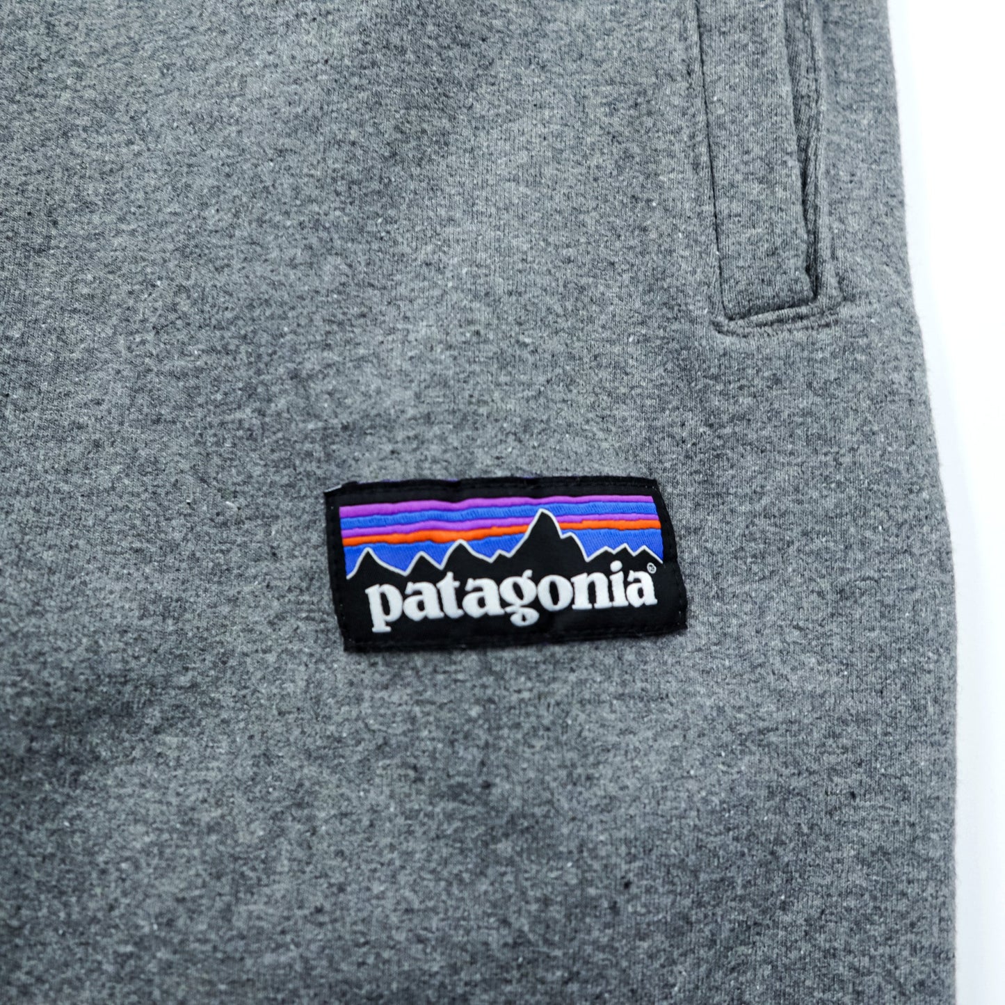 Patagonia P-6 ビッグラベル アップライザル スウェットパンツ M グレー 裏起毛 ジョガーパンツ 26052