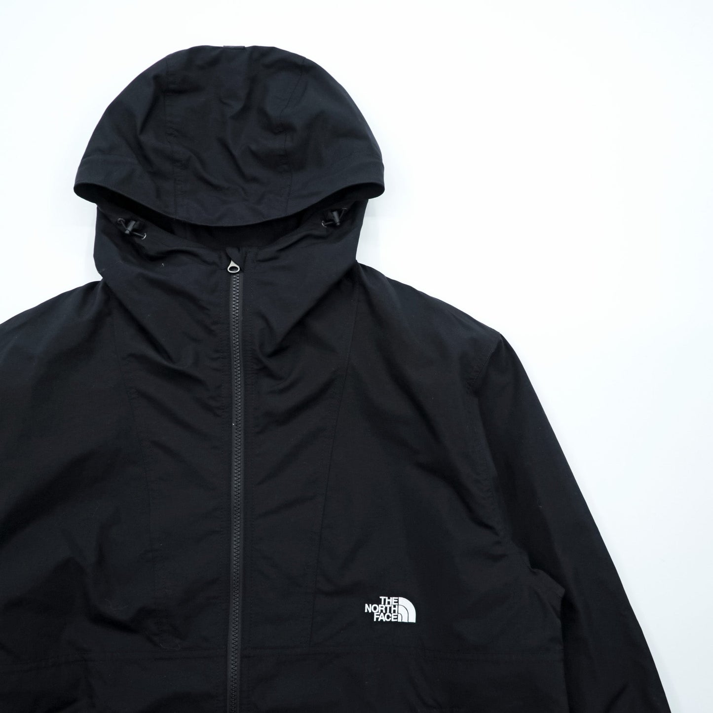 THE NORTH FACE コンパクトジャケット マウンテンパーカー L ブラック ナイロン 防水 シェル ドローコード NP72230 未使用品