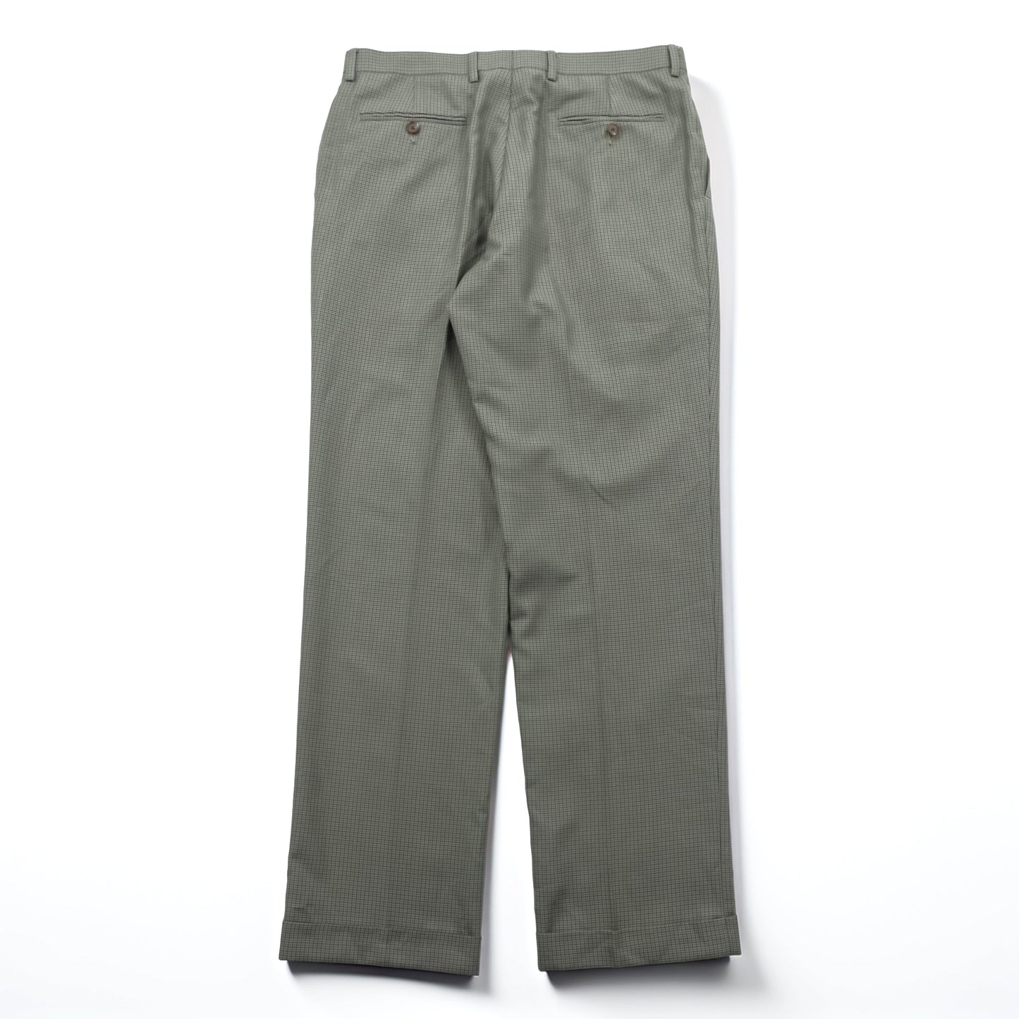 Ralph Lauren 90年代 2タック プリーツ スラックス パンツ L ベージュ ガンクラブチェック ダブルカフス