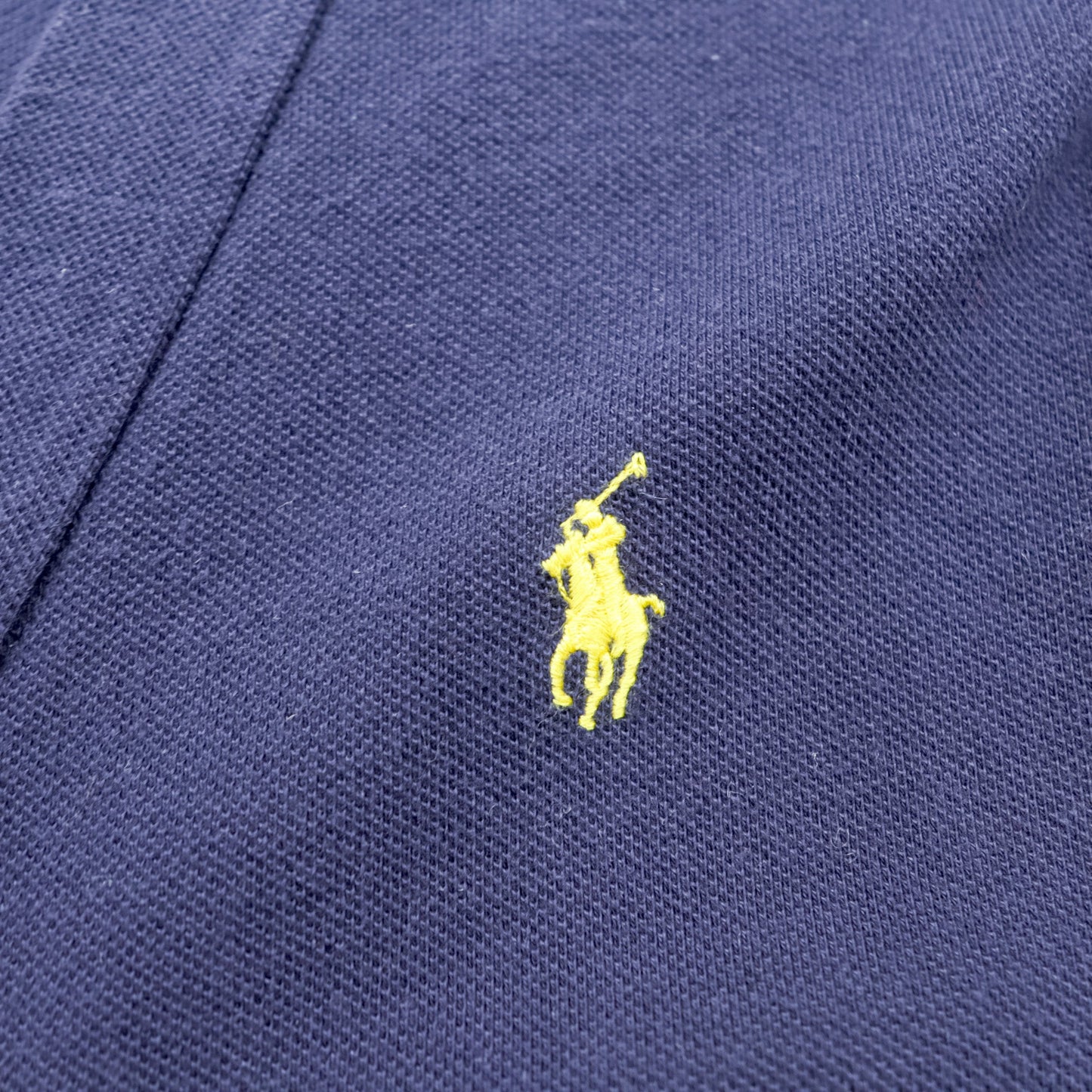Polo Ralph Lauren 鹿の子 ニット Vネック カーディガン XL ネイビー スモールポニー ロゴ 刺繍