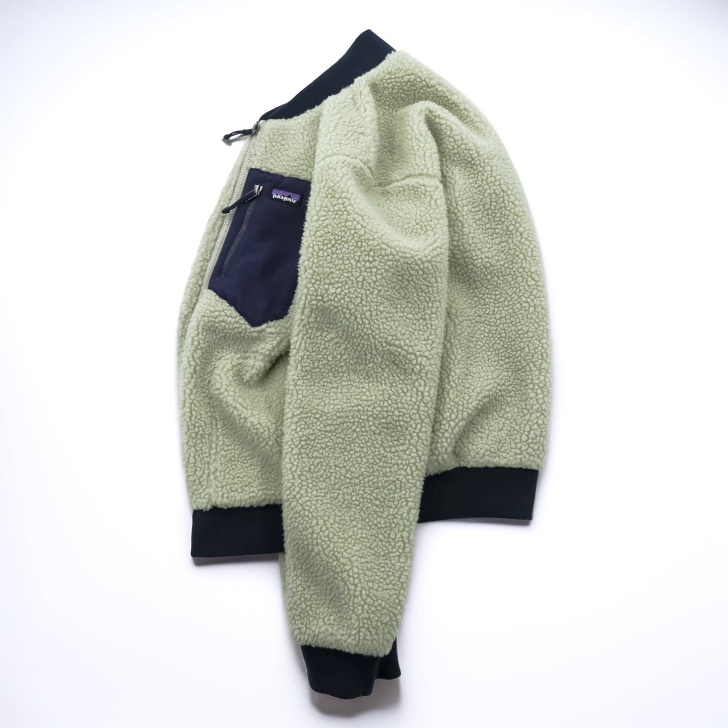 Patagonia レトロX 廃番 ボマージャケット Retro X Bomber Jkt ボア フリースジャケット S ナチュラル × ネイビー 22830