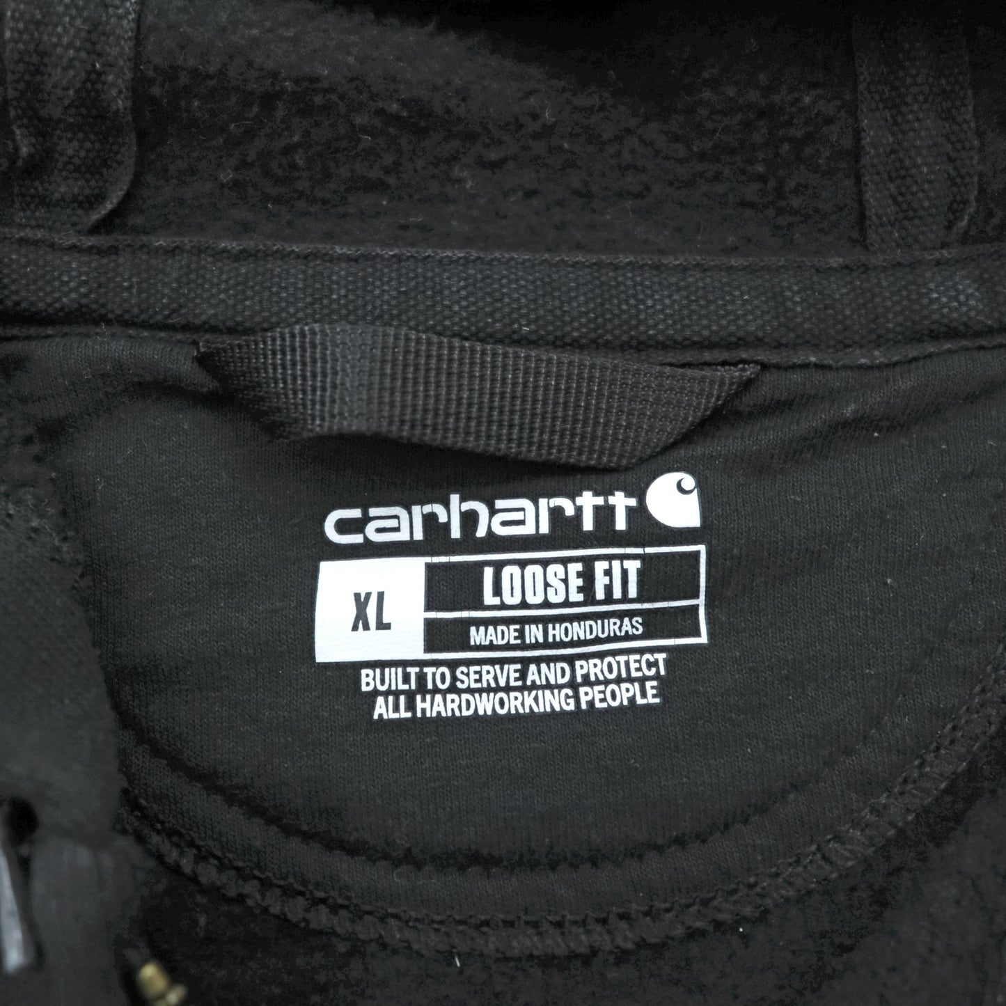 carhartt ミッドウェイト ジップパーカー XL ブラック フロントポケット LOOSE FIT K122