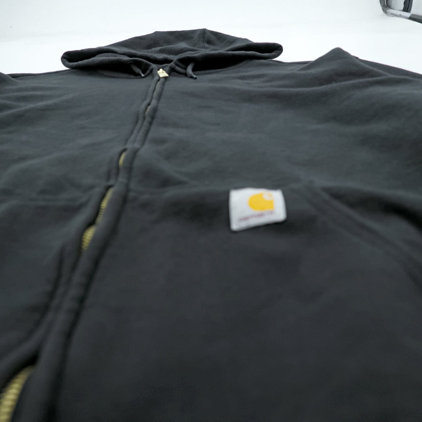 carhartt ミッドウェイト ジップパーカー XL ブラック フロントポケット LOOSE FIT K122