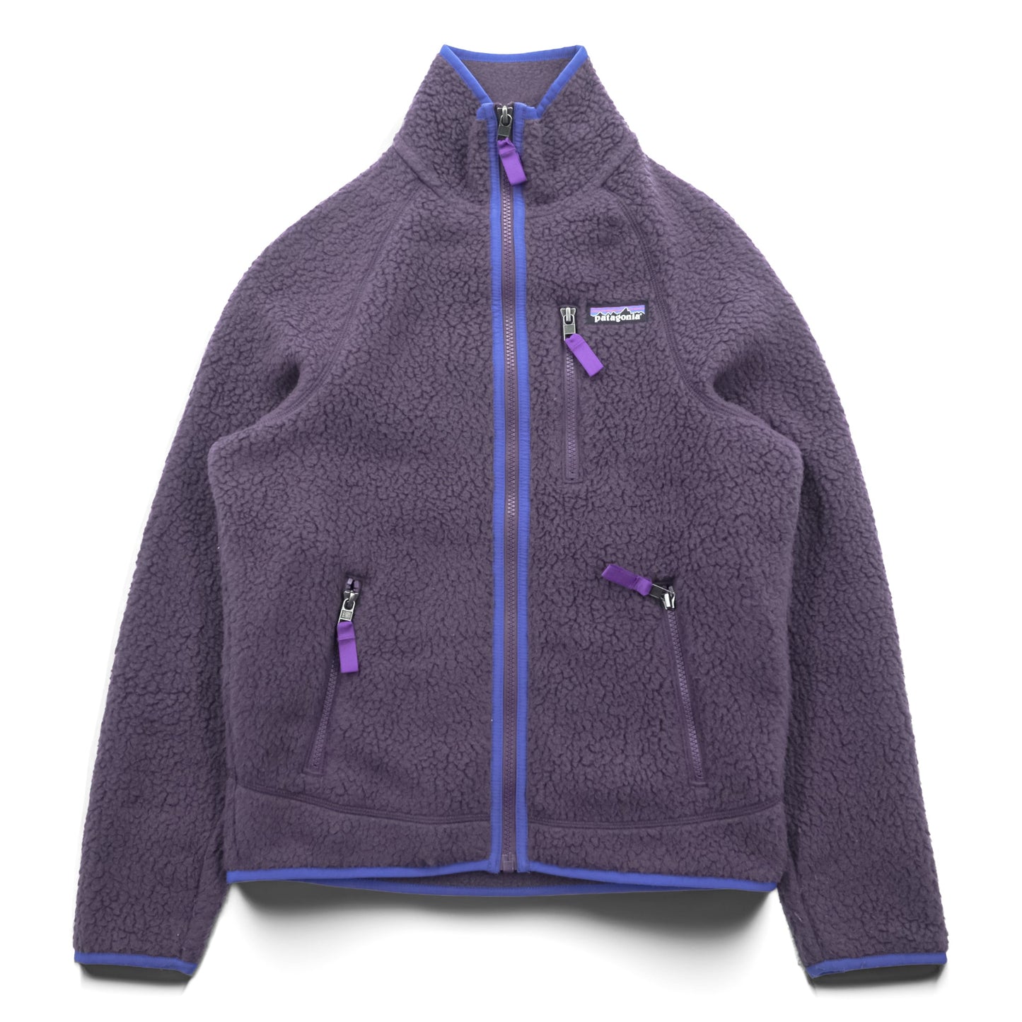 Patagonia レトロ パイル Retro Pile Fleece フリースジャケット XXS パープル フルジップ スタンドカラー 22801