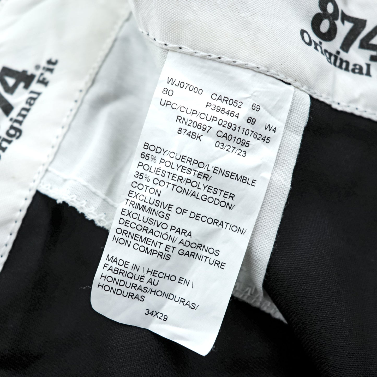 Dickies 874 チノパンツ ワークパンツ L ブラック ORIGINAL FIT