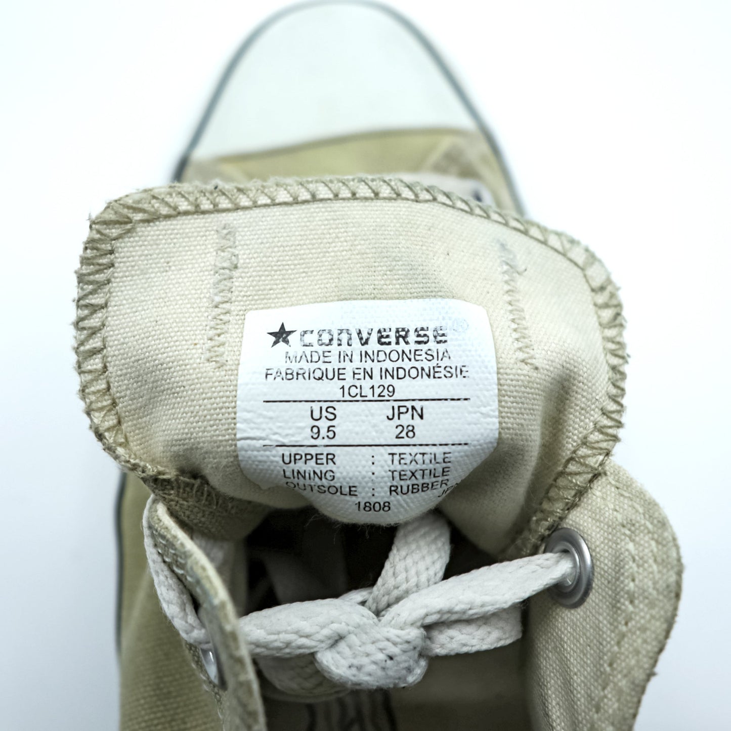 CONVERSE オールスター ALL STAR ローカットスニーカー 28cm ベージュ キャンバス 1CL129