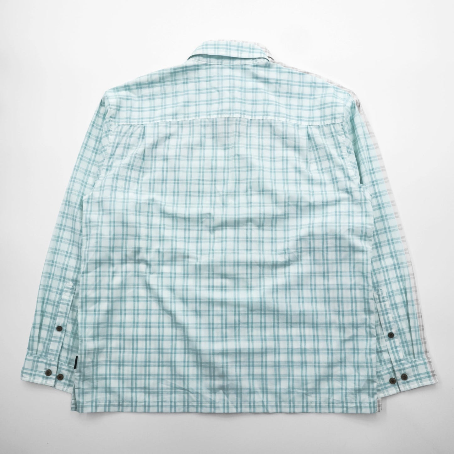 Patagonia オーガニックコットン シャツ L ホワイト チェック L/S Island Hopper 2 52181 未使用品