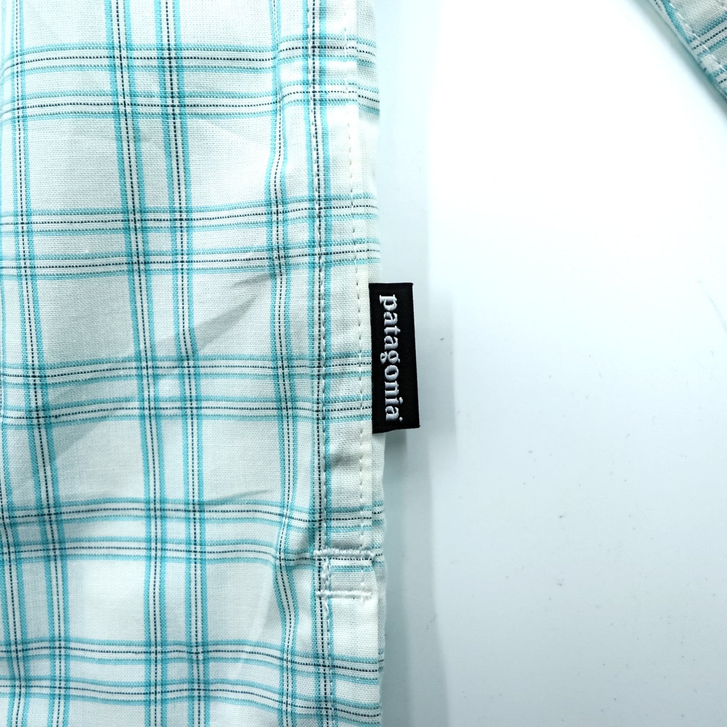 Patagonia オーガニックコットン シャツ L ホワイト チェック L/S Island Hopper 2 52181 未使用品