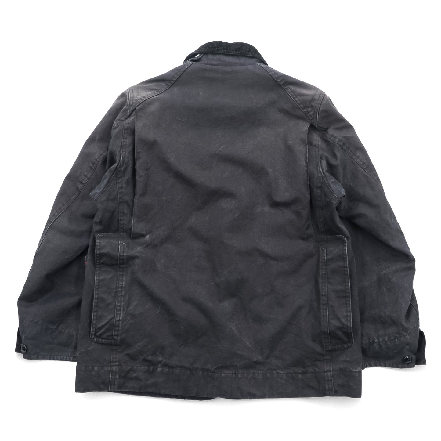 ENGINEERED GARMENTS ハンティングジャケット フィールドジャケット S ブラック 襟コーデュロイ チェンジボタン チンストラップ USA製